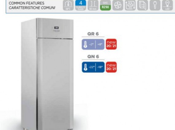 Frigorifero QR 6 inox 546 litri, - 2 / +8°.